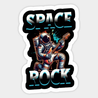 Astronaut Space Rock Sticker